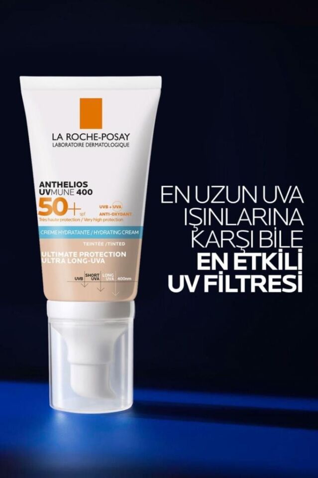 La Roche Posay Anthelios Uvmune SPF50 + Nemlendirici Güneş Kremi 50 ml - Tinted