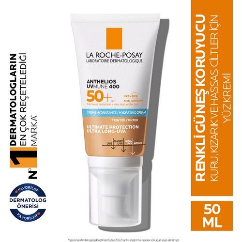 La Roche Posay Anthelios Uvmune SPF50+ Moisturizing Sun Cream 50 ml - Tinted
