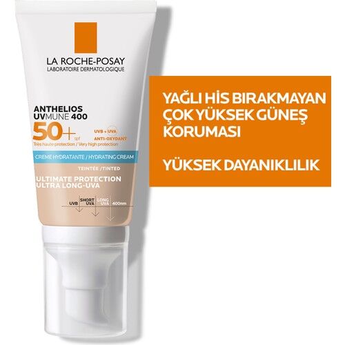 La Roche Posay Anthelios Uvmune SPF50 + Nemlendirici Güneş Kremi 50 ml - Tinted