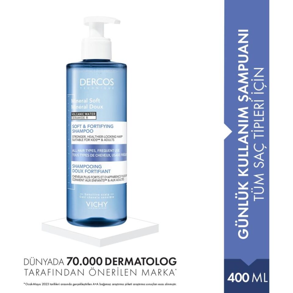Vichy Dercos Mineral Soft Shampoo 400 ml
