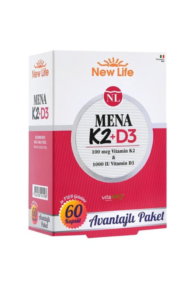 NewLife Mena K2 + D3 Vitamini 60 Kapsül