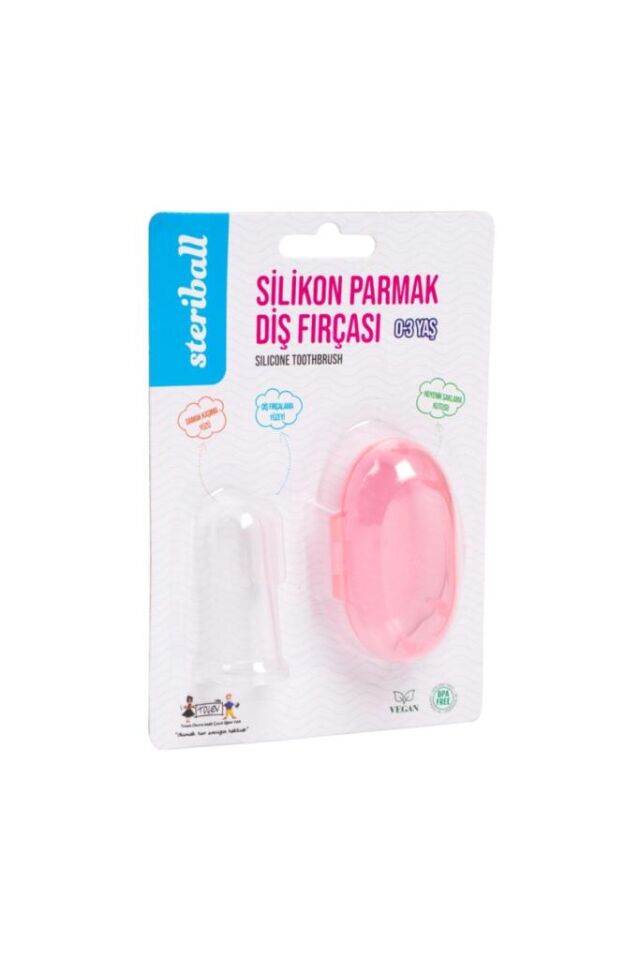 Steriball Silikon Parmak Diş Fırçası 0-3 Yaş Mavi