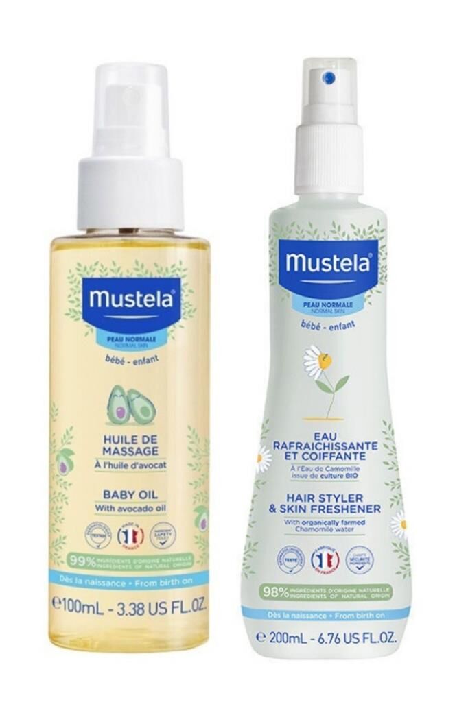 Bebek Bakım Masaj Yağı 100ml - Organik Papatya Suyu ile Canlandırıcı ve Şekillendirici Sprey 200 ml
